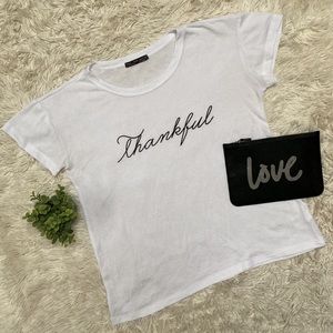 Rock Rose Couture Thankful Graphic Top 💗 White